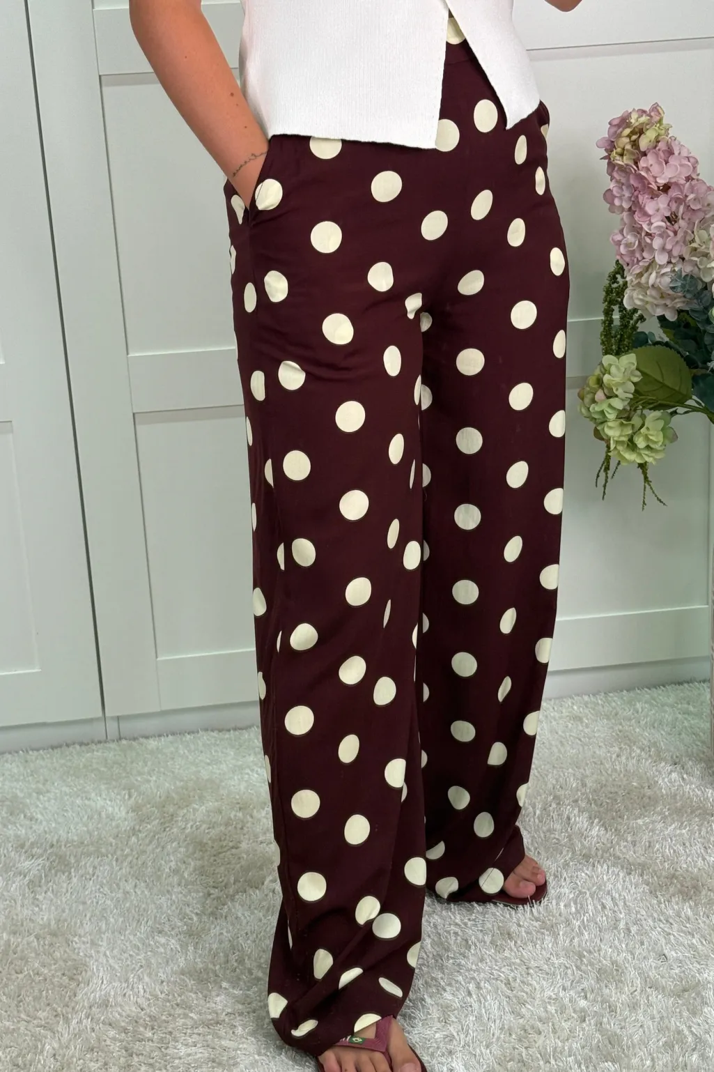 Aejuliana Wide Dot Pants