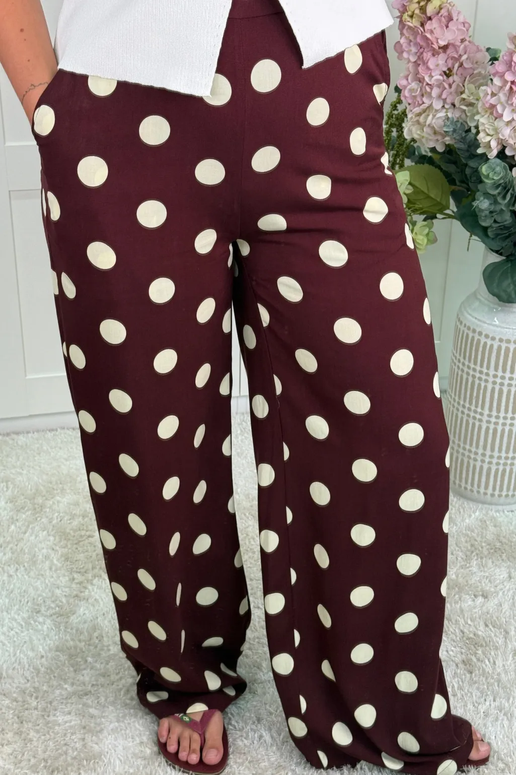 Aejuliana Wide Dot Pants