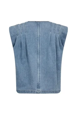 Co´Couture Ajacc Wrap Deni Top 45125 | Set|T-Shirts & Toppar