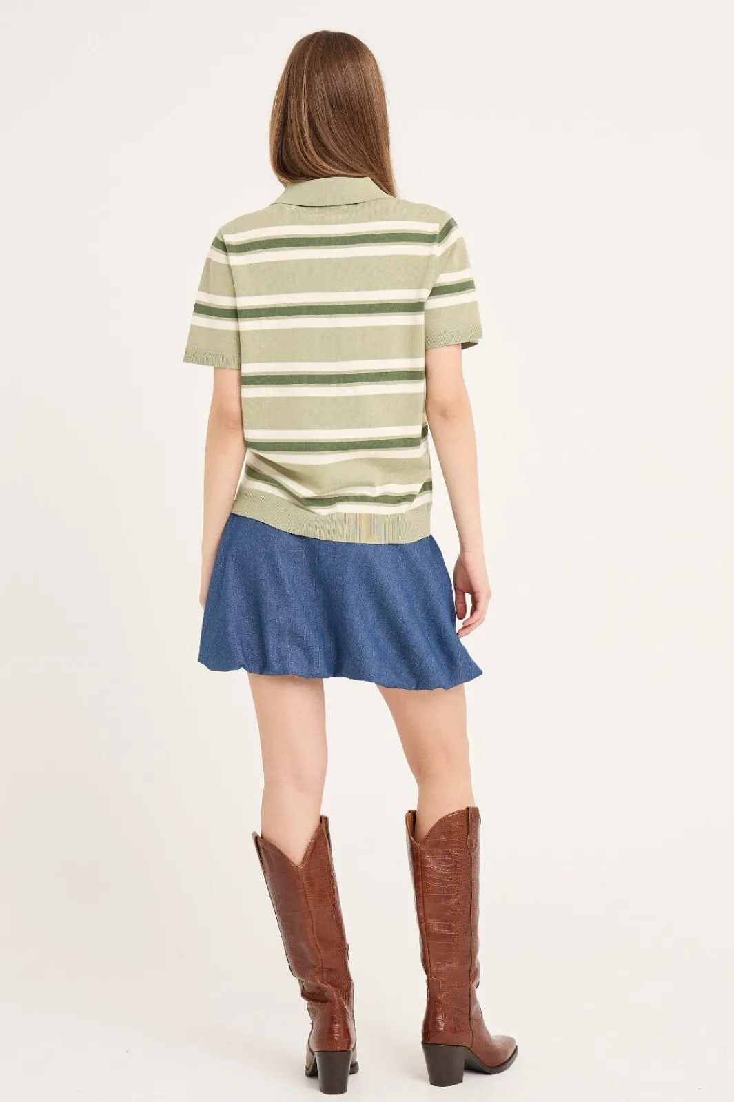 A-View Avpoo tripe Knit Boue AV5060 | Blusar & Skjortor
