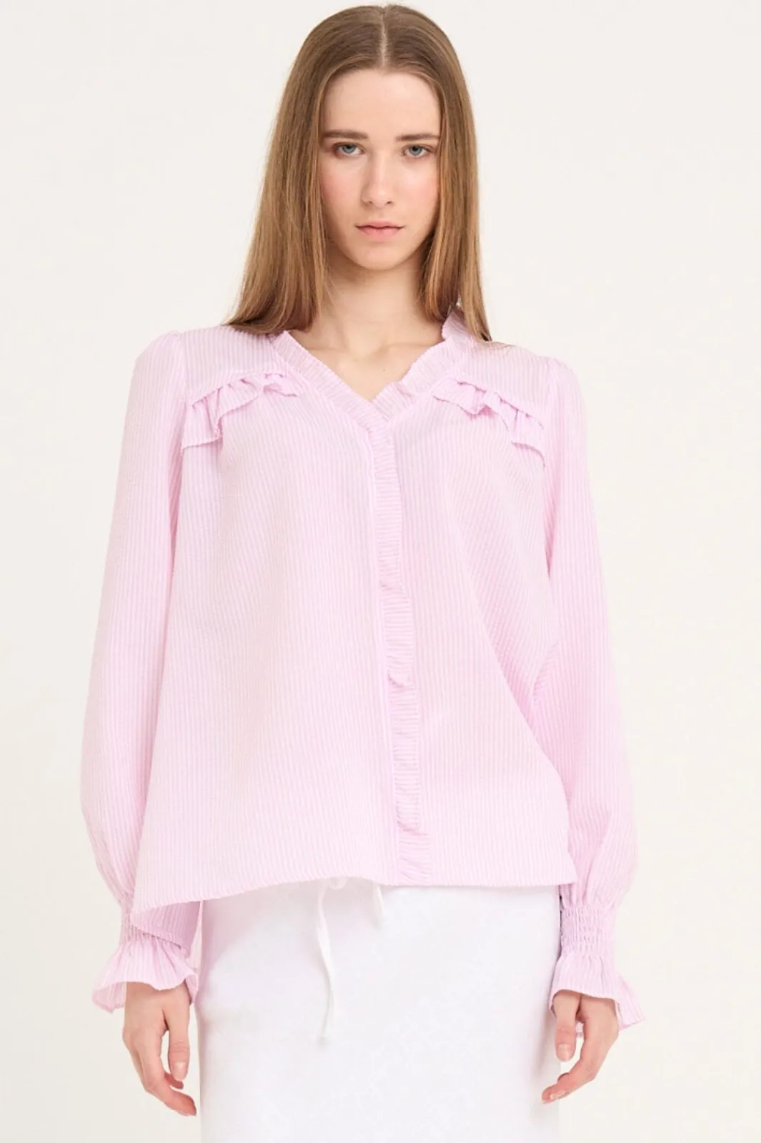 A-View Avsonja Frill Blouse | Blusar & Skjortor