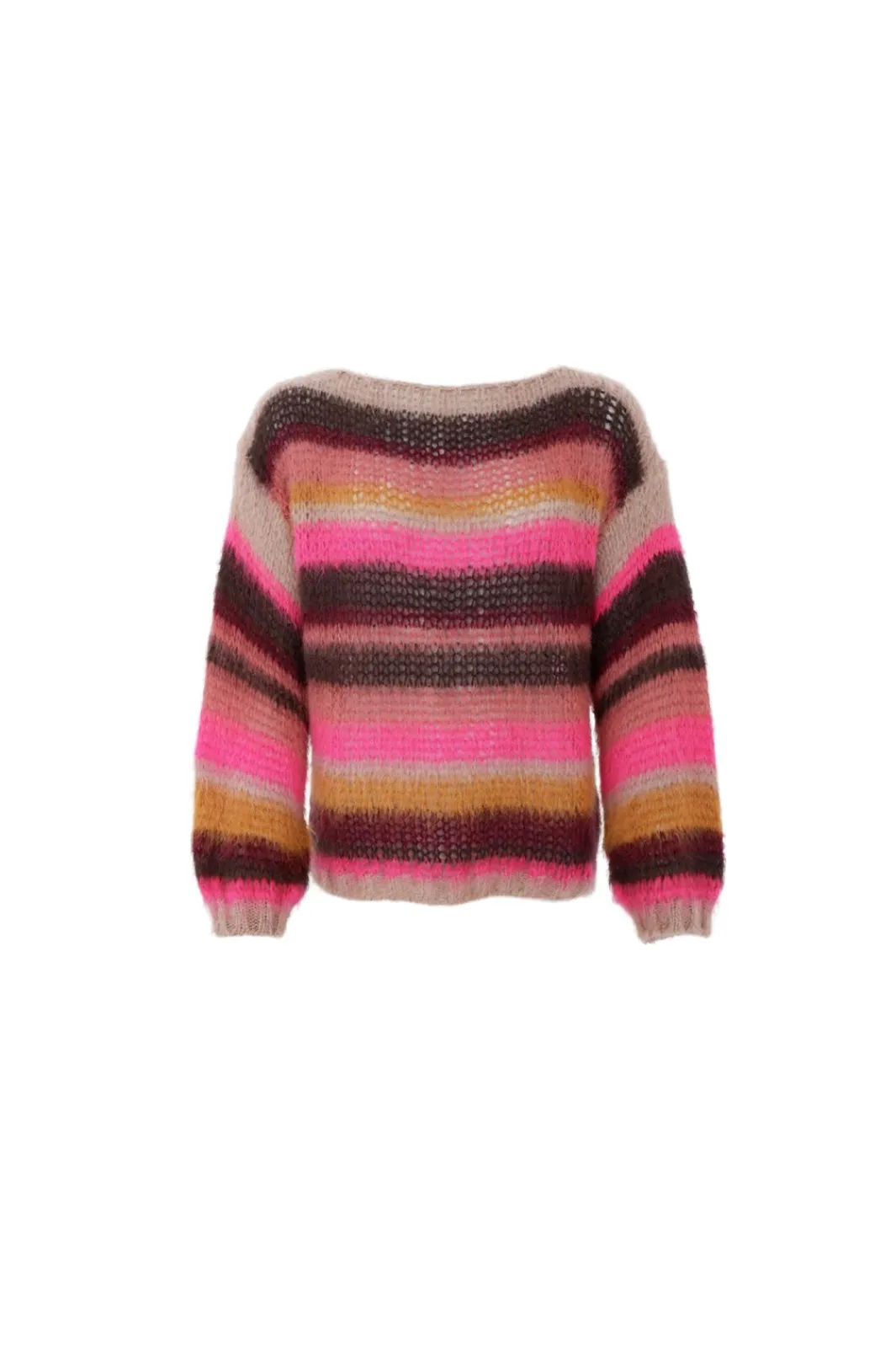 Black Colour Bcadria Multi Striped Jumper 1223 | Sticka