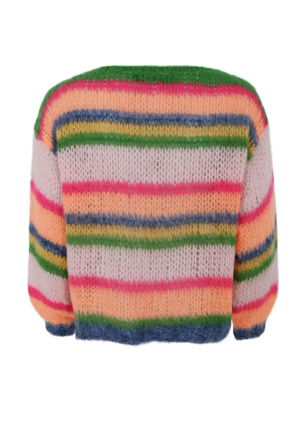 Black Colour Bcanna Multi Striped Jumper 1241 | Sticka