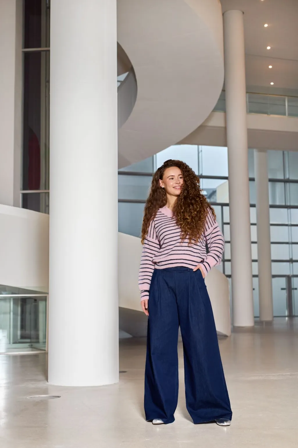Bcdell Striped V-Neck Jumper 1240