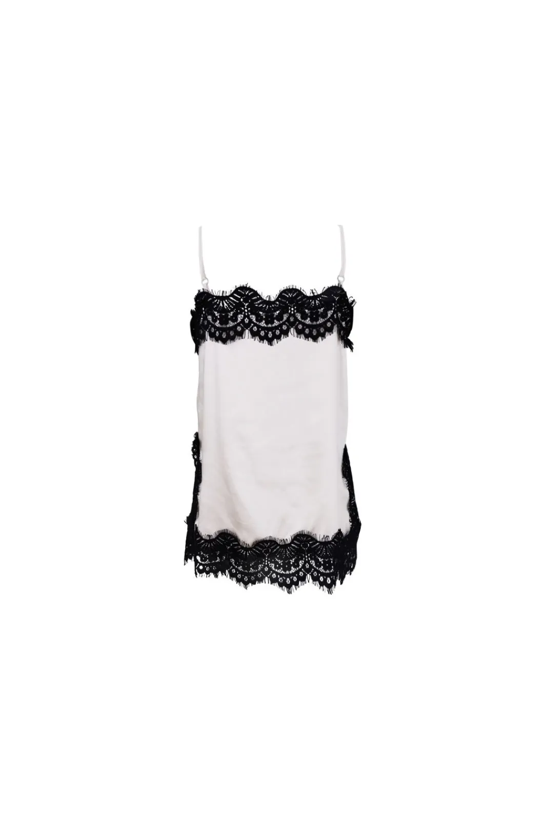 Black Colour Bcevie Lace Strap Top 41046 | T-Shirts & Toppar