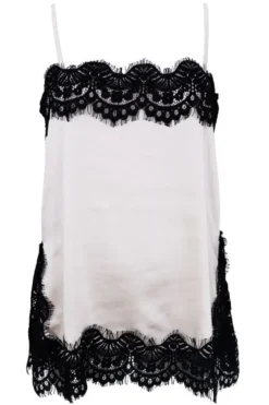 Black Colour Bcevie Lace Strap Top 41046 | T-Shirts & Toppar