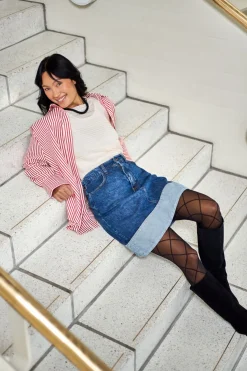 Black Colour Bcizzy Denim Skirt 41094 | Kjolar