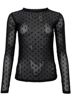 Black Colour Bcjennie Dotted Mesh Blouse | Blusar & Skjortor