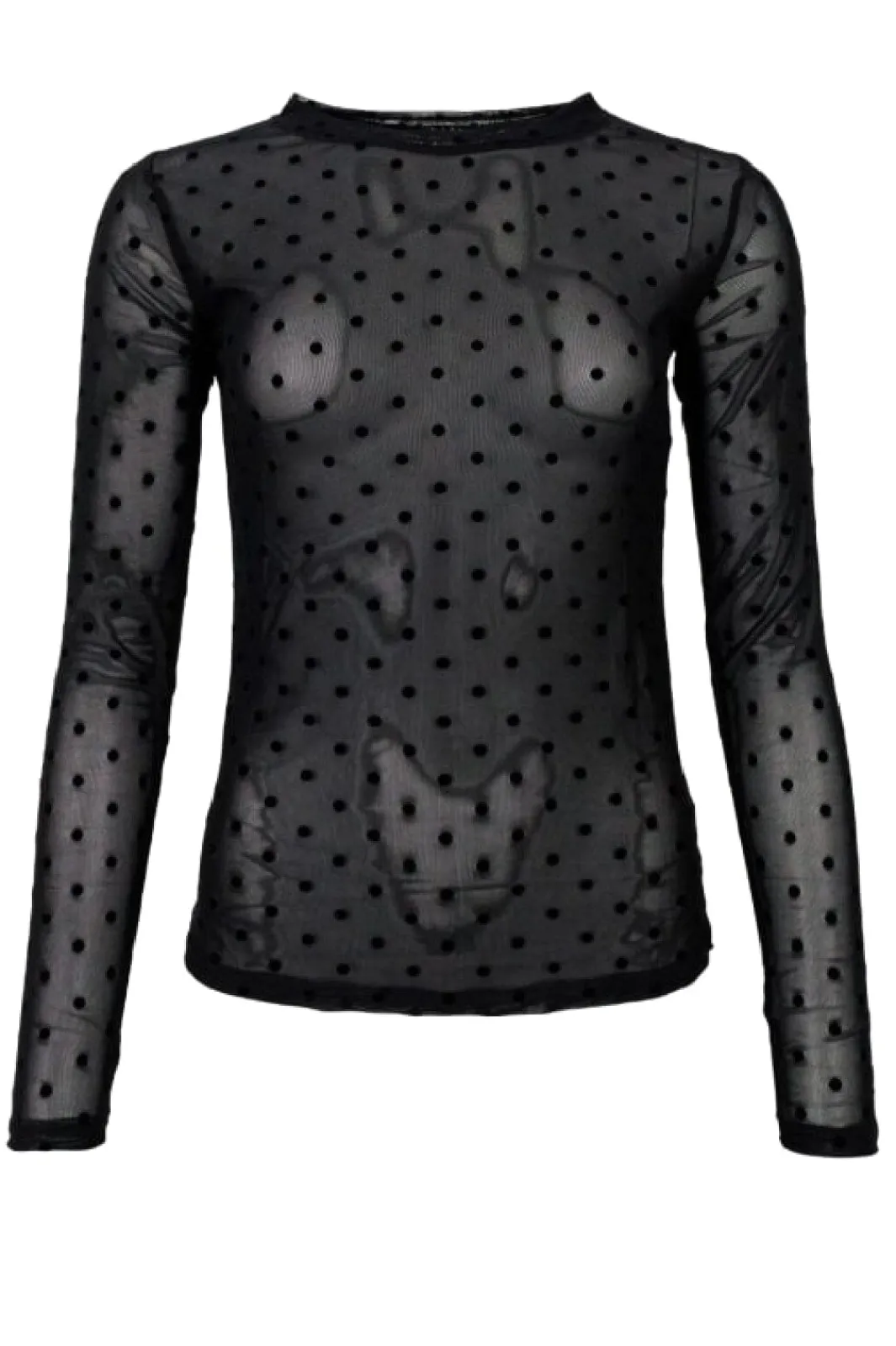 Black Colour Bcjennie Dotted Mesh Blouse | Blusar & Skjortor