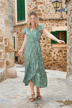 Black Colour Bcluna Flared Wrap Dress 39151 | Klänningar