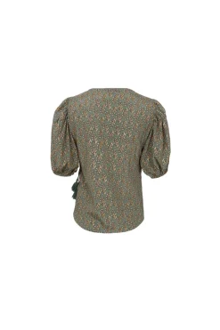 Black Colour Bcluna Puff Sleeve Wrap Blouse 39175 | Blusar & Skjortor|Set