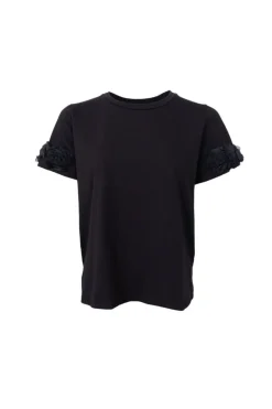 Black Colour Bcmay Flowerpatch Tee 41102 | T-Shirts & Toppar
