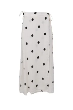Black Colour Bcmelina Linen Wrap Skirt 41103 | Kjolar