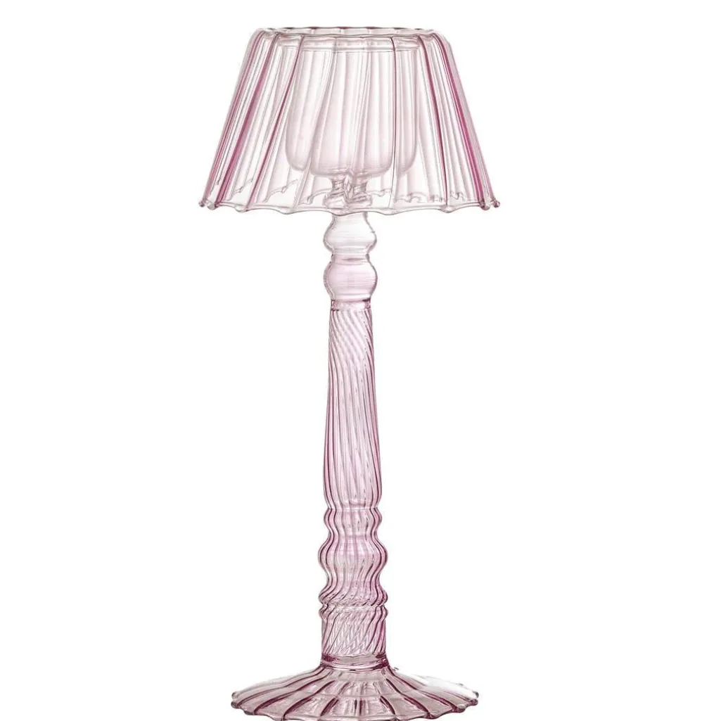 Bvcisco Fyrfadsstage, Rosa, Glas 82061722