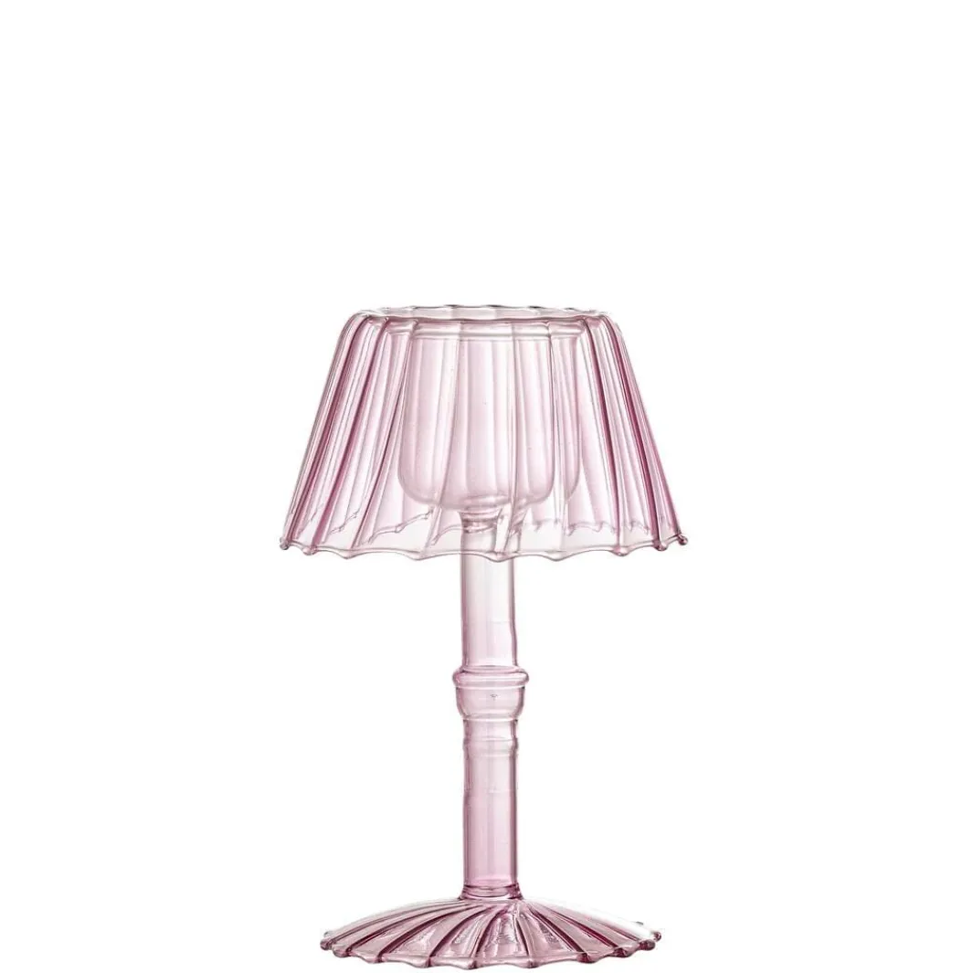 Bloomingville Bvcisco Fyrfadsstage, Rosa, Glas 82061723 | Dekorationer