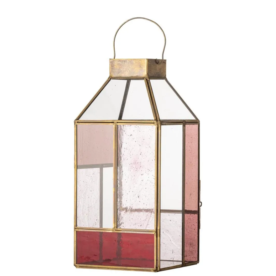 Bloomingville Bvdrew Lanterne, Rosa, Glas 82072736 | Dekorationer