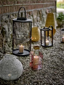 Bloomingville Bvdrew Lanterne, Rosa, Glas 82072736 | Dekorationer