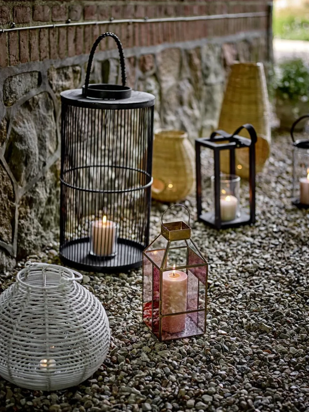 Bloomingville Bvdrew Lanterne, Rosa, Glas 82072736 | Dekorationer