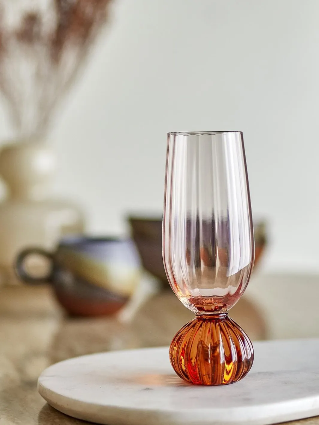 Bloomingville Bvtaurin Champagneglas, Rosa, Glas 82072787 | Saker Till Köket