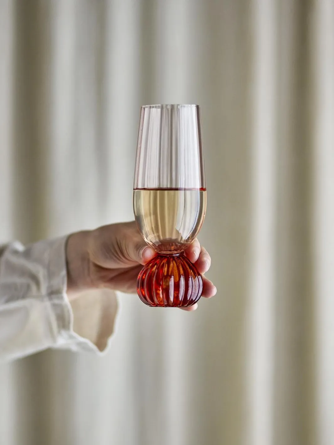 Bloomingville Bvtaurin Champagneglas, Rosa, Glas 82072787 | Saker Till Köket