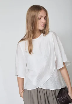 Co´Couture Connycc Drape Boue 45093 | T-Shirts & Toppar