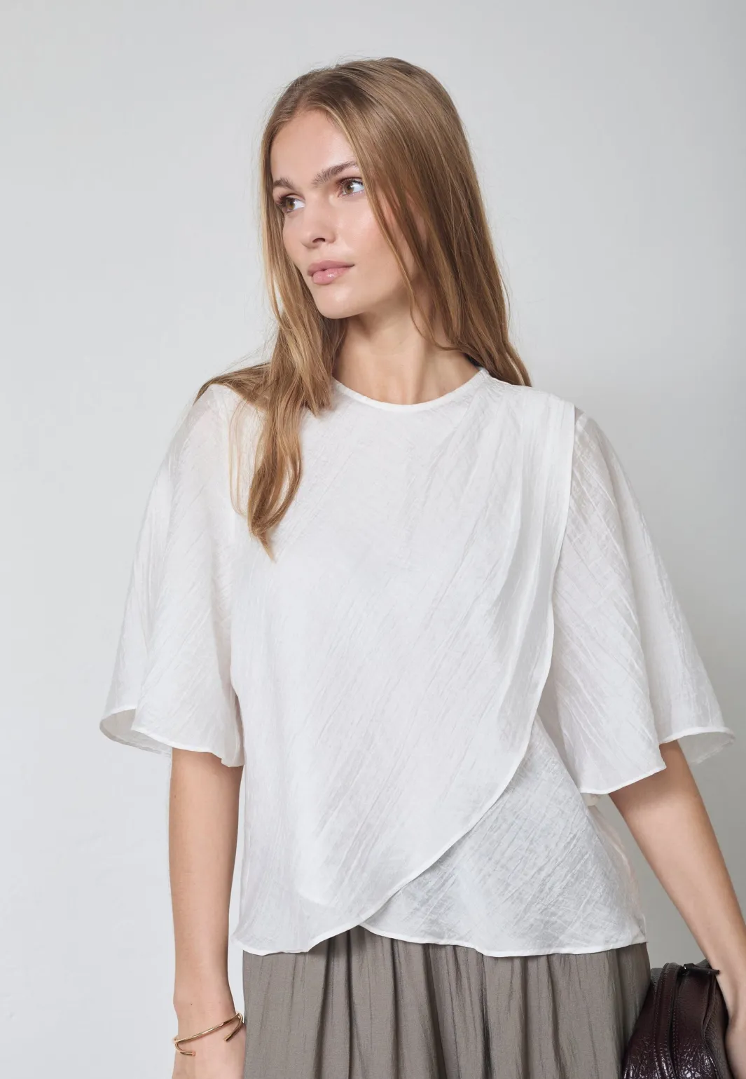 Co´Couture Connycc Drape Boue 45093 | T-Shirts & Toppar