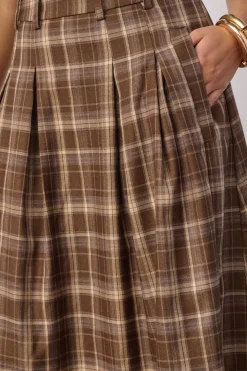 Co´Couture Dagnycc Anya Check Peat kirt 500071 | Kjolar