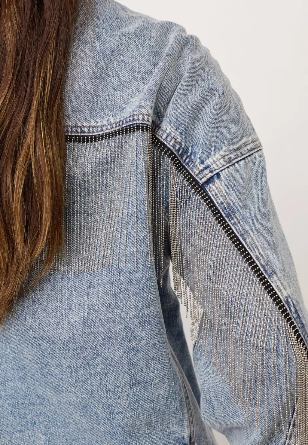 Denicecc Denim Fringe Jacket 500114