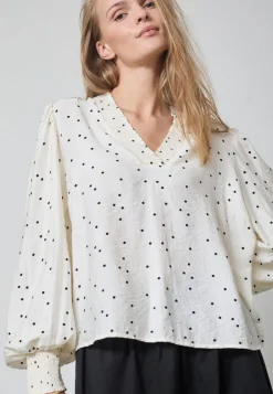 Co´Couture Diecc Dot V-Boue 45062 | Blusar & Skjortor