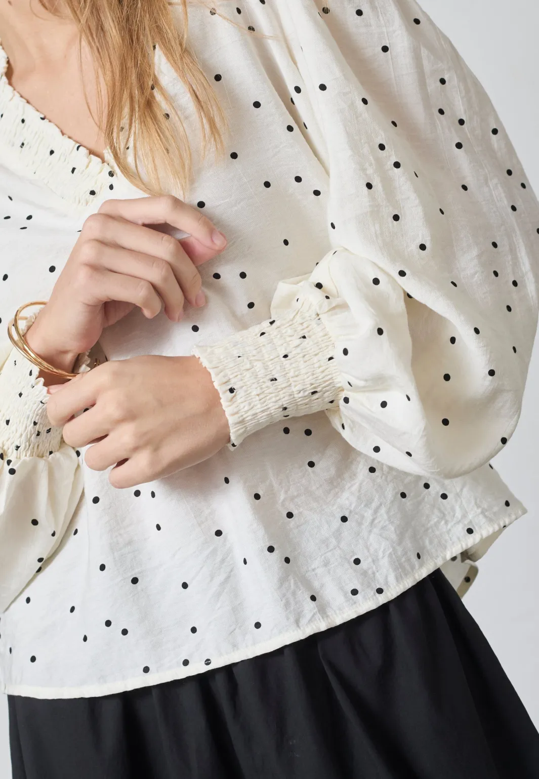 Co´Couture Diecc Dot V-Boue 45062 | Blusar & Skjortor