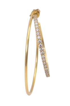 Jane Koenig Double Olympia Hoop With Stones DOHS-SS26-SS-GEFT | Örhängen