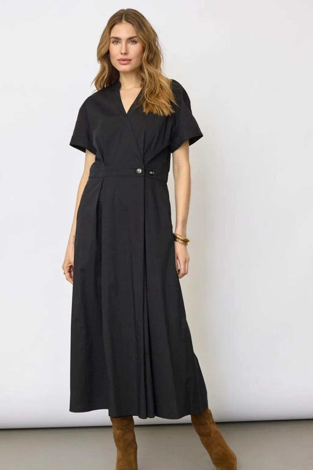 Elaracc Wrap Ss Dress 46112