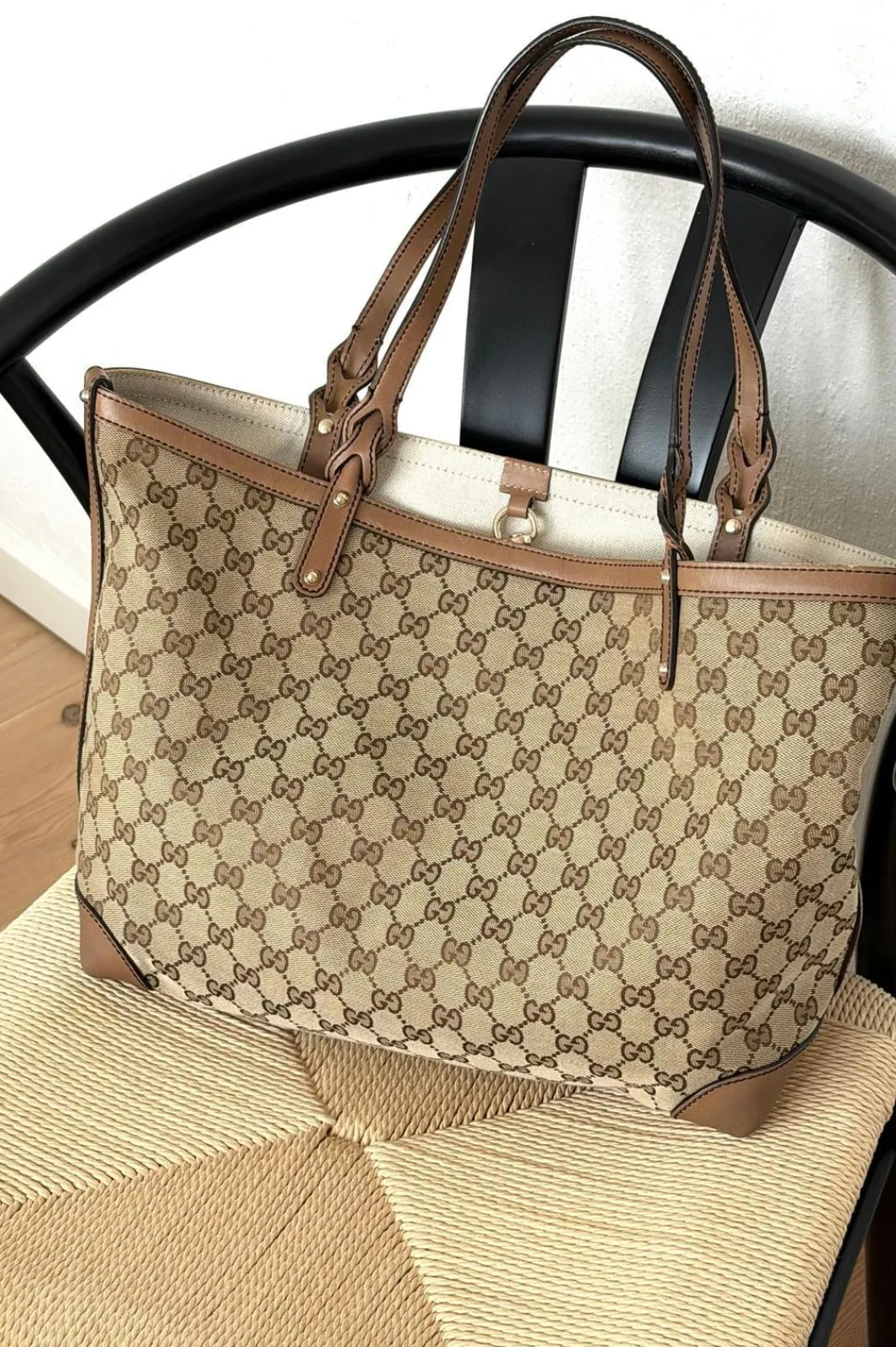 Preloved Vintageline x Molly&My Gucci Shopper Med Tilhørende Pung | Väskor & Plånböcker