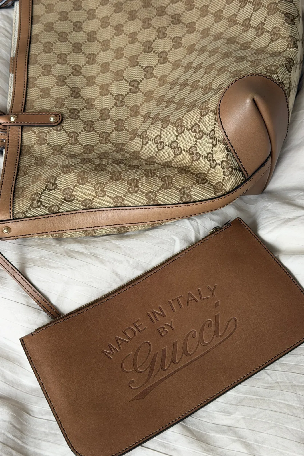 Preloved Vintageline x Molly&My Gucci Shopper Med Tilhørende Pung | Väskor & Plånböcker