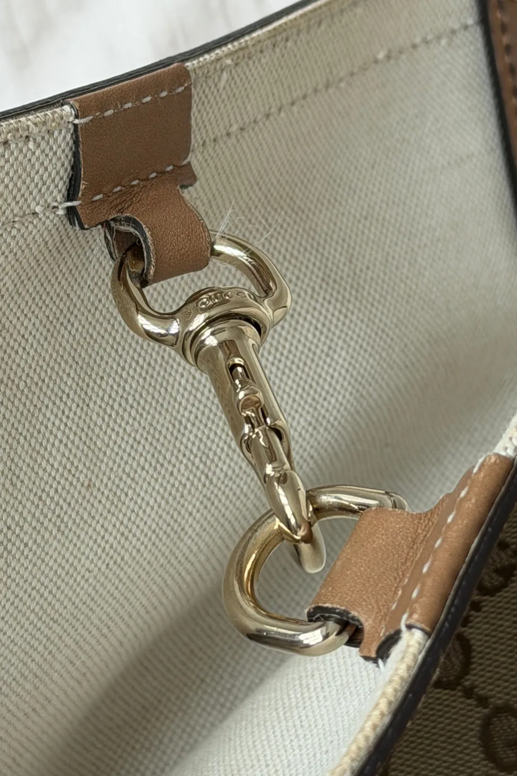 Preloved Vintageline x Molly&My Gucci Shopper Med Tilhørende Pung | Väskor & Plånböcker