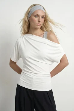 Hypedrop Hdea Draped Off-houder Top 32000705 | T-Shirts & Toppar