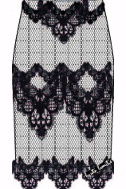 Haute L'Amitié Hacurvey ace He Penci kirt H10015 | Kjolar