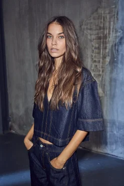 Haute L'Amitié Hadrew Deni Top Unwahed H10556 | Blusar & Skjortor