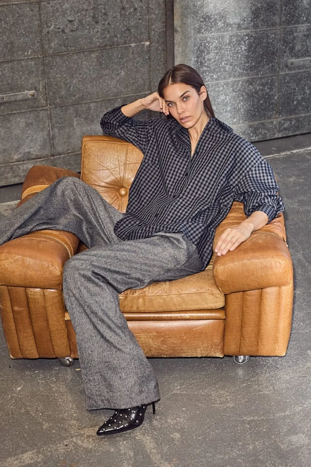 Haute L'Amitié Haichee Check Taior Tie Pant H10305 | Jeans, Leggings & Byxor