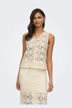 Jdyeva S/L V Neck Button Top Dia