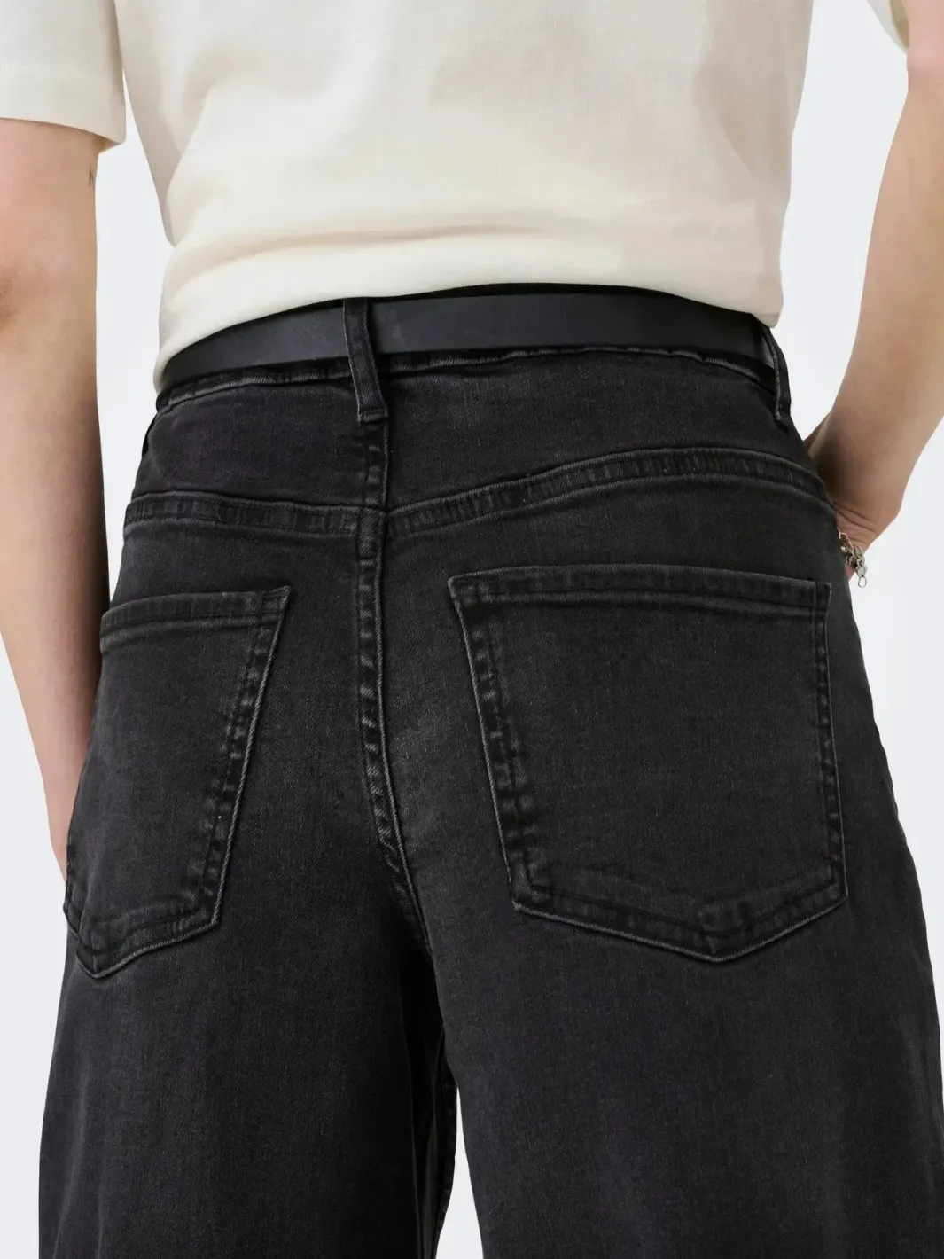 JDY felina-Fina Wide Blk Jeansdnm | Jeans, Leggings & Byxor