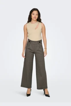 JDY geggo Mia Long Check Pant | Jeans, Leggings & Byxor