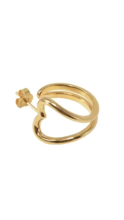 Jane Kønig Jkopen Heart Hoop OHH-AW25-G | Örhängen