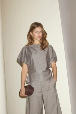 Co´Couture Jovecc Check Peat Boue 500146 | Blusar & Skjortor