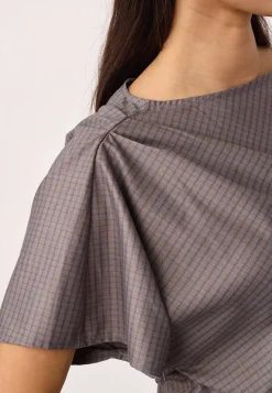 Co´Couture Jovecc Check Peat Boue 500146 | Blusar & Skjortor
