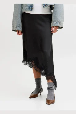 Jxvima Satin Asymmetric Skirt Ln