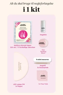 Le Mini Macaron Lmsoft Nail Tips Starter Kit (Med Ny Led-Lampe) LIM010 | Nageltillbehör