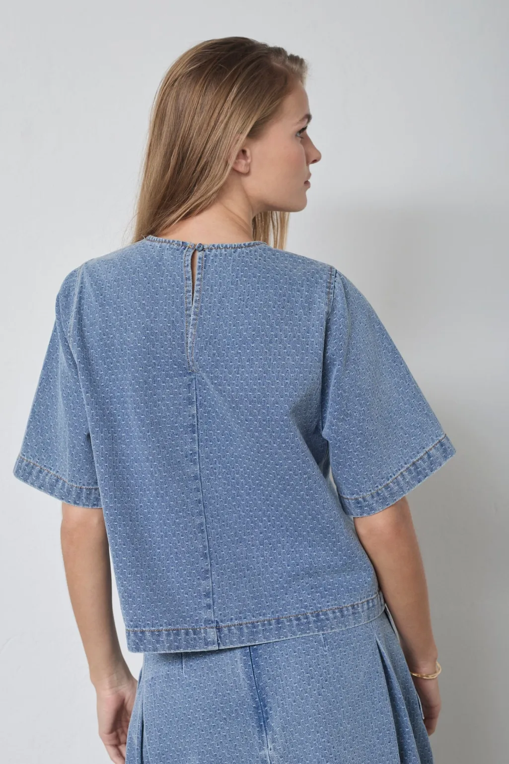 Lovacc Denim Ss Blouse 45080