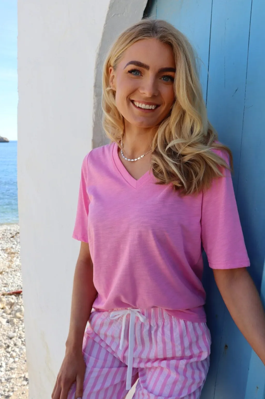 Ltulla Ss Vneck Tshirt 21675