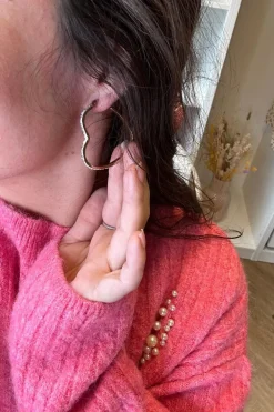 Mellow Moon Mmheart Hoop Stone | Örhängen